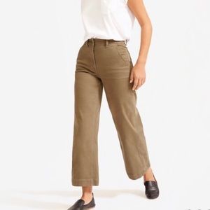 Everlane High Rise Wide Leg Crop Pants 0